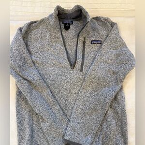 Patagonia Men's Zip-Up Sweater in Heather Gray